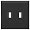 Amerelle Amerelle Century Matte Black 2 gang Stamped Steel Toggle Wall Plate 1 pk 163TTMB - alternate 1